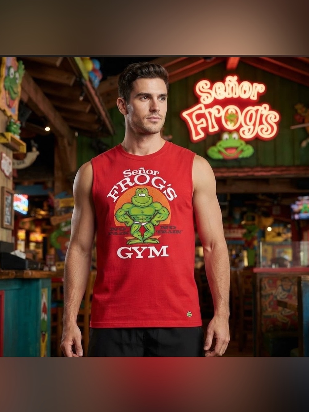New with tags Senor Frogs Mazatlan Mexico Gym muscle shirt tank Sz men’s small